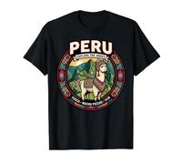 Peru Explore the Andes Travel Llama Value Graphic T-Shirt, Men, Black, XL