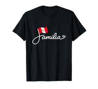 Peru Familia - Peruvian Flag Family Heritage Word Art T-Shirt
