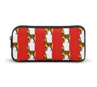 Peru Flag and Tribal Llama Cute Pencil Case Portable Cosmetic Bag | Lightweight Pencil Organizer,Pen Pouch for Home Travel Office