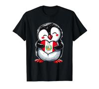 Peru Flag Cute Penguin Peruvian Pride Peruvian Roots Value Graphic T-Shirt, Men, Black, XL