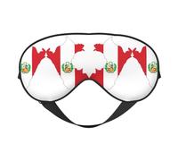 Peru Flag Map Print Sleep Mask,Soft Eye Mask with Adjustable Strap for Sleeping, Travel and Relaxation