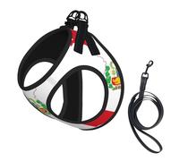 Peru Flag Map Print Small Dog Harness And Leash Set, Adjustable Soft Vest With 360° Reflective Straps For Cats Puppy