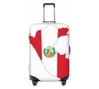 Peru Flag Map Print Travel Luggage Cover Suitcase Cover Protector Suitcase Washable Baggage Covers Anti-Scratch