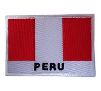 Peru Flag Patch Iron Sew On Peruvian South America Embroidered Embroidery Badge