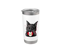 Peru Flag Peruvian Roots Cat Heart Peruvian Pride Stainless Steel Insulated Tumbler
