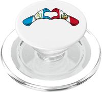 Peru Guatemala Flag Peruvian Guatemalan Heart PopSockets PopGrip for MagSafe