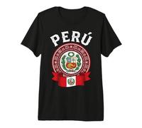 Peru Heritage National Flag Andean Pattern Ring Premium T-Shirt