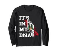 Peru It's in My DNA Peruvian Flag Molecule Peruvian Pride Long Sleeve T-Shirt