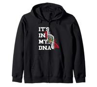 Peru It's In My DNA Peruvian Flag Molecule Peruvian Pride Zip Hoodie