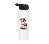 Peru Llama Heritage Cultural Peruvian Pride Stainless Steel Insulated Water Bottle