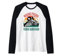 Peru Machu Picchu Train Survivor Cusco Cuzco Peruvian Llama Raglan Baseball Tee