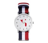 Peru-Map Flag Funny Wrist Watches for Men Women Casual Braided Strap Easy Reader for Work Workout