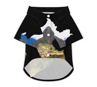 Peru Map Machu Picchu Classic Dog Clothes Cat Shirt Puppy Costume Button Tshirt Summer