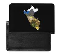 Peru Map Machu Picchu Trendy Passport Holder Credit Card Cover Travel Essentials Wallet