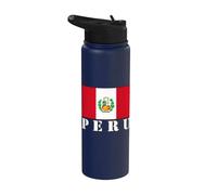 Peru Peruvian Flag Peruvian Pride Peruvian Roots Heritage Stainless Steel Insulated Water Bottle