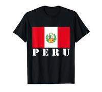 Peru Peruvian Flag Peruvian Pride Peruvian Roots Heritage Value Graphic T-Shirt, Men, Black, S