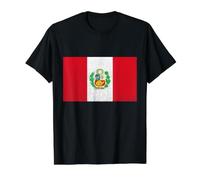 Peru Peruvian Flag Vintage Peruvian Pride Peruvian Roots Value Graphic T-Shirt, Men, Black, L