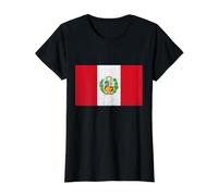 Peru Peruvian Flag Vintage Peruvian Pride Peruvian Roots Value Graphic T-Shirt, Women, Black, XS