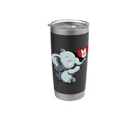 Peru Peruvian Roots Cute Elephant Heart Peruvian Pride Stainless Steel Insulated Tumbler