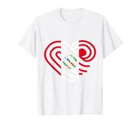 Peru Peruvian Roots Peruvian Flag Heart Peruvian Pride Value Graphic T-Shirt, Men, White, L