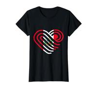 Peru Peruvian Roots Peruvian Flag Heart Peruvian Pride Value Graphic T-Shirt, Women, Black, L