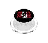 Peru Relax Gringo Im Legal Flag Funny Peruvian Quote PopSockets PopGrip for MagSafe