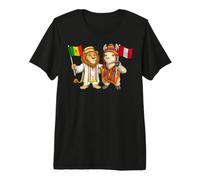 Peru Senegal Flag Peruvian Senegalese Roots Peru Heritage Premium T-Shirt