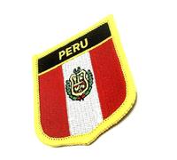 Peru South America Flag Iron On Embroidered Fabric Sew On Patch Pack of 1