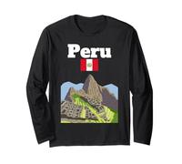 Peru Souvenir Inca Machu Picchu Peru Flag Andes Mountains Long Sleeve T-Shirt