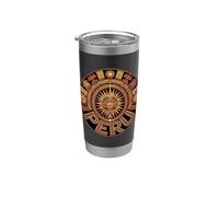 Peru Sun God, Fun Ancient Inca Mayan Aztec Inspired Emblem Stainless Steel Insulated Tumbler