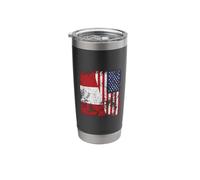 Peru USA Flag Distressed - Half American Stainless Steel Insulated Tumbler
