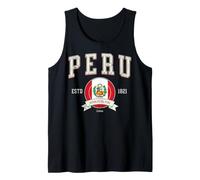 Peru Vintage Collegiate Logo National Flag Lima Tank Top
