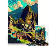 Peru Wonder Machu Picchu Jigsaw Puzzles 1000 Pieces for Adults Brain Skill Stress Release Exact Edge Wall Art Decor (50x75cm)