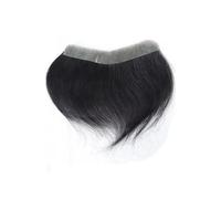 Perücke Herren 6inch Human Hair Toupee Men Forehead Hairpiece Patch Invisible Seamless Ultra Thin Skin PU Men's Capillary Prosthesis Herren Perücken(16x2cm,Black)