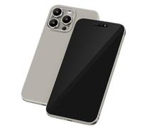 Perusha Fake Phone Model [Without Logo] Dummy Display Non-Working Replica Phone Toy for 15 Plus/Pro/Pro Max (for 15 Pro Titanium Black Screen)