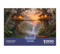 Peruvian Amazon River Lodge Wooden Jigsaw Puzzle Waterproof 1000 Piece Puzzles for Adults Challenging And Brainteasing Home Decoration