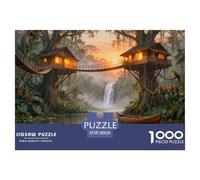 Peruvian Amazon River Lodge Wooden Jigsaw Puzzle Waterproof 1000 Piece Puzzles for Adults Challenging And Brainteasing Educational Games