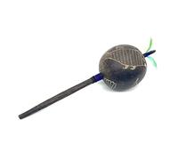 Peruvian Amazon Shipibo Hummingbird Design 2" Small Jungle Rattle - Purple