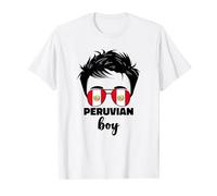 Peruvian Boy For Kids Boys Peru Flag Peruana Perú Hispanic T-Shirt