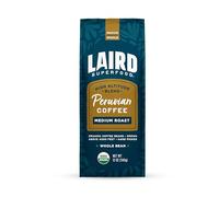 Peruvian Coffee, Whole Bean, Medium Roast, 12 oz (340 g), Laird Superfood