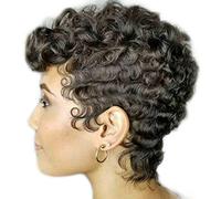 Peruvian Curly Hair Bundles Short Bob Curly Human Hair Bundles with Closure Bundles with Closure Bundle Peruvian Virgin Hair Bundles Natural Color Black