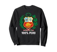 Peruvian Flag Coat of Arms Patriotic Vintage Pride 100% Peru Sweatshirt