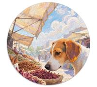 Peruvian Inca Orchid 1000 Piece Jigsaw Puzzles Pet Dog Round Puzzles Classic Family Game Beautiful Decoration Puzzle for Travel Gifts,Present 1000pcs (67.5x67.5cm)