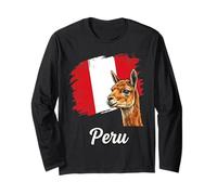 Peruvian Llama Flag South America Travel Long Sleeve T-Shirt