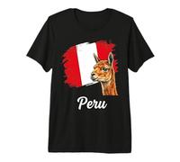 Peruvian Llama Flag South America Travel Premium T-Shirt