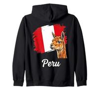 Peruvian Llama Flag South America Travel Zip Hoodie