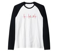 Peruvian Pride Heartbeat EKG Pulse Heart Peru Peruvian Flag Raglan Baseball Tee
