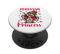 Peruvian Princess Dab Girl Flag Dress Cultural Girls Kids PopSockets Adhesive PopGrip