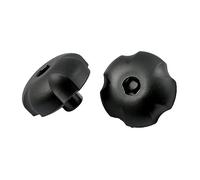 Peruzzo Deluxe Plastic Knobs, Black, 8mm (Pack of 2)