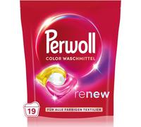 Perwoll Renew Caps Colour Detergent (19 Washes), All-in-1 Detergent Caps Gently